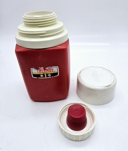 Vintage red plastic - plastic, thermos