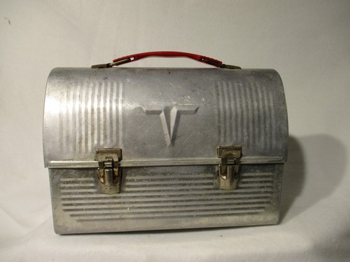 Vintage aluminum dome lunch - vintage,