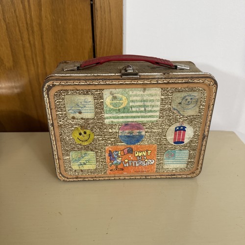 Antique thermos lunch - thermos, tin